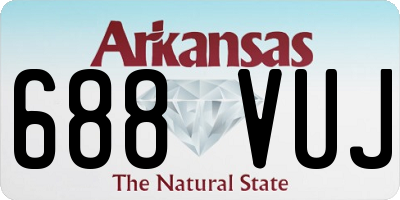 AR license plate 688VUJ