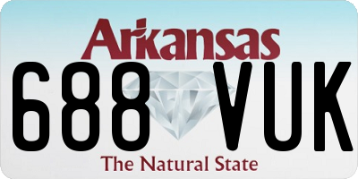 AR license plate 688VUK