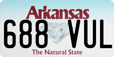 AR license plate 688VUL