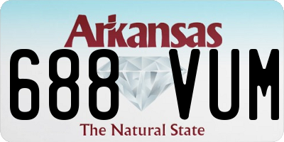 AR license plate 688VUM