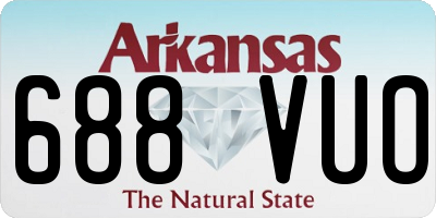 AR license plate 688VUO