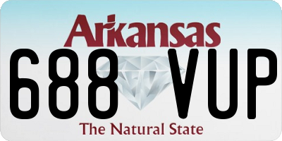 AR license plate 688VUP