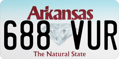 AR license plate 688VUR