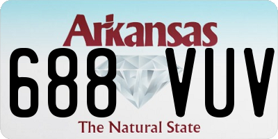 AR license plate 688VUV