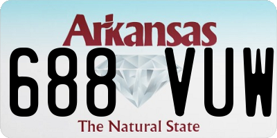 AR license plate 688VUW