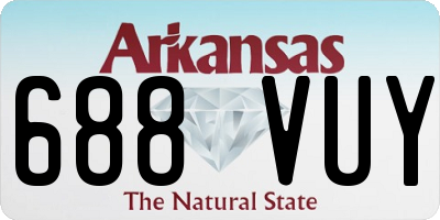 AR license plate 688VUY