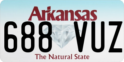 AR license plate 688VUZ