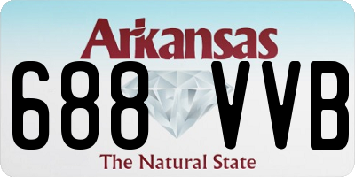 AR license plate 688VVB
