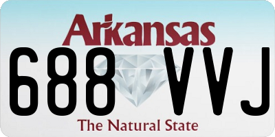 AR license plate 688VVJ