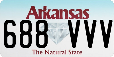 AR license plate 688VVV