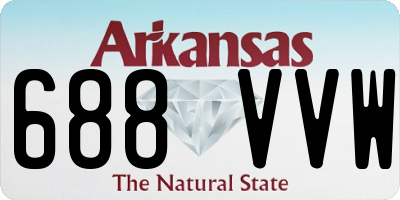 AR license plate 688VVW