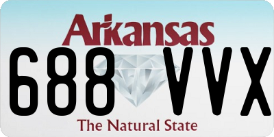 AR license plate 688VVX