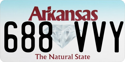 AR license plate 688VVY