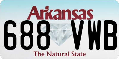 AR license plate 688VWB