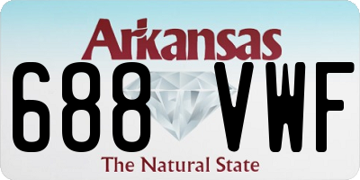 AR license plate 688VWF