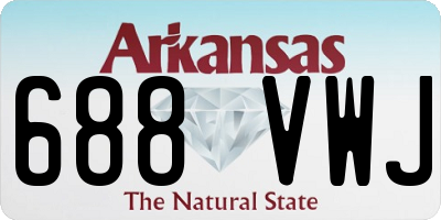 AR license plate 688VWJ