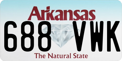 AR license plate 688VWK