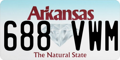 AR license plate 688VWM