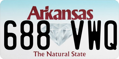 AR license plate 688VWQ
