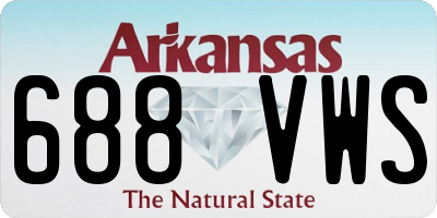 AR license plate 688VWS