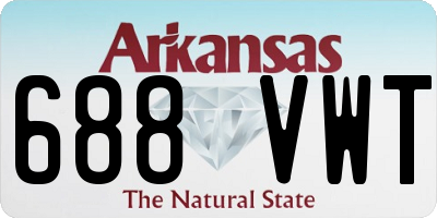 AR license plate 688VWT