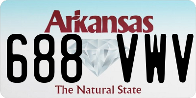 AR license plate 688VWV