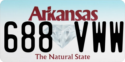 AR license plate 688VWW