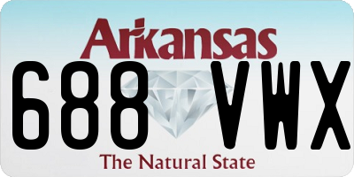 AR license plate 688VWX