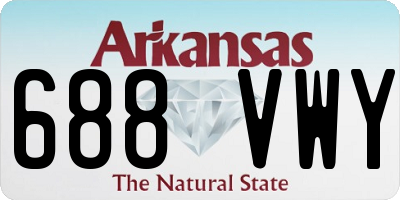 AR license plate 688VWY