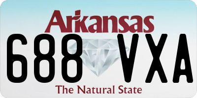 AR license plate 688VXA