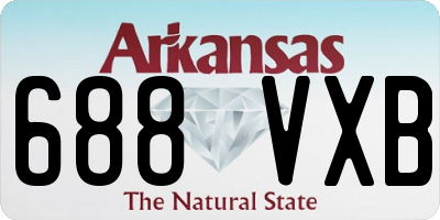 AR license plate 688VXB