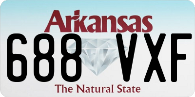 AR license plate 688VXF