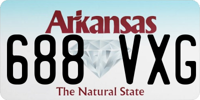 AR license plate 688VXG