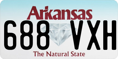 AR license plate 688VXH