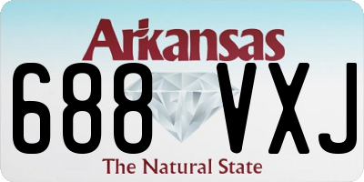 AR license plate 688VXJ