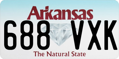 AR license plate 688VXK