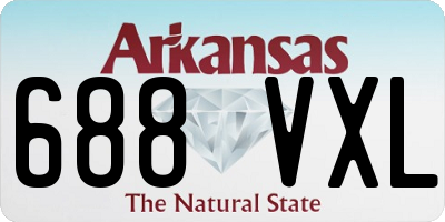 AR license plate 688VXL