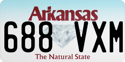 AR license plate 688VXM