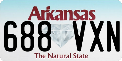 AR license plate 688VXN