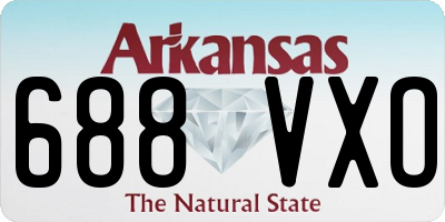 AR license plate 688VXO
