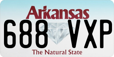 AR license plate 688VXP
