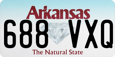 AR license plate 688VXQ