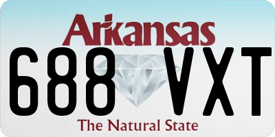 AR license plate 688VXT