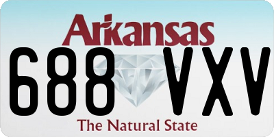 AR license plate 688VXV