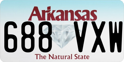 AR license plate 688VXW