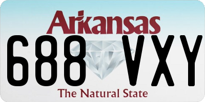 AR license plate 688VXY