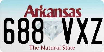 AR license plate 688VXZ