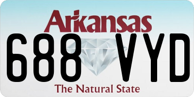 AR license plate 688VYD