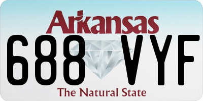 AR license plate 688VYF