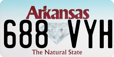 AR license plate 688VYH
